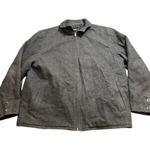 Vintage GAP Wool Coat Jacket‎ Size XXL Mens Gray Full Zip Insulated Coat